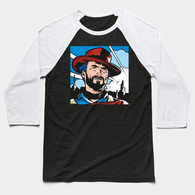 Clint Eastwood Baseball T-Shirt by Jamie Lee Art